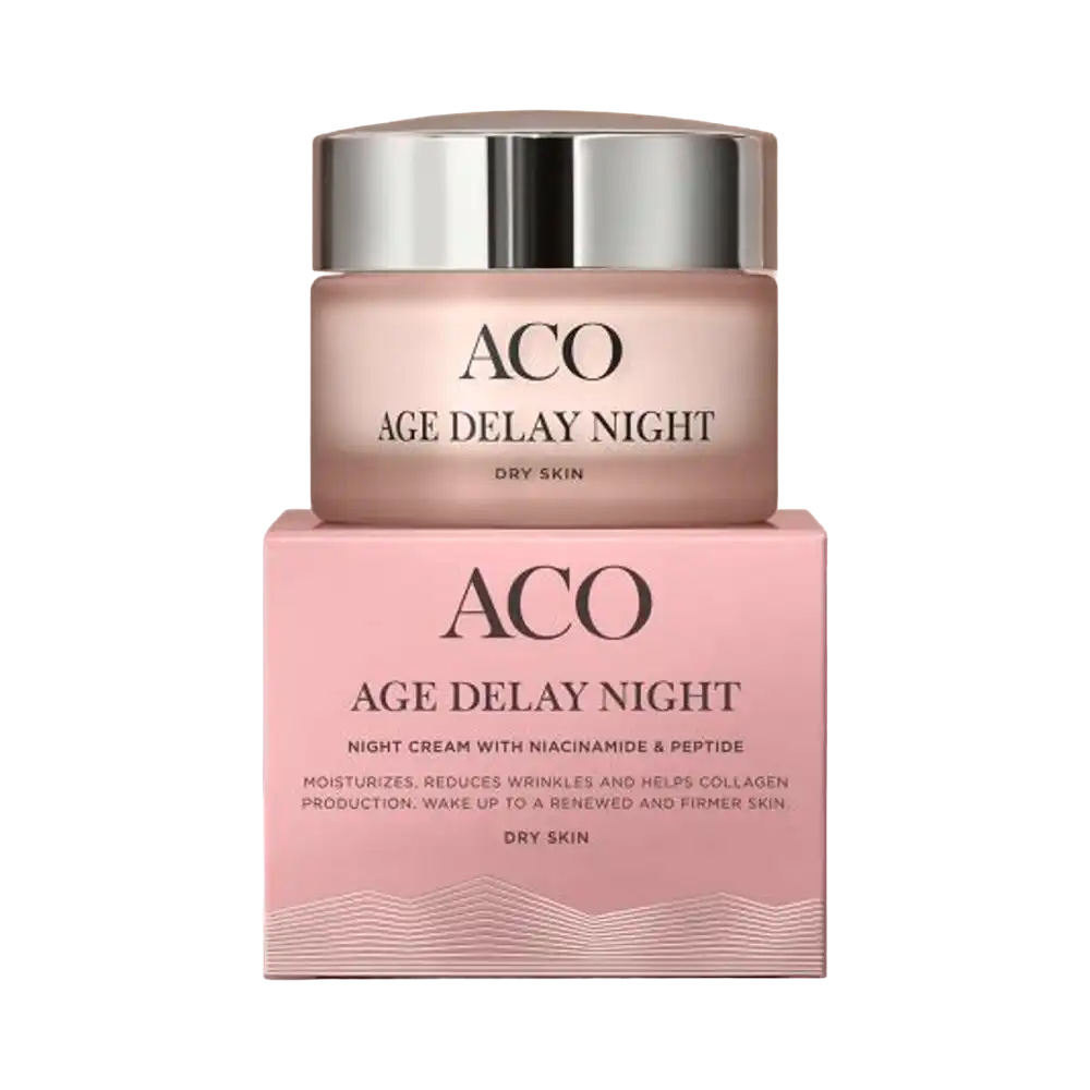 ACO Age Delay Night Cream Dry Skin - Anti-age nattkräm 50 ml