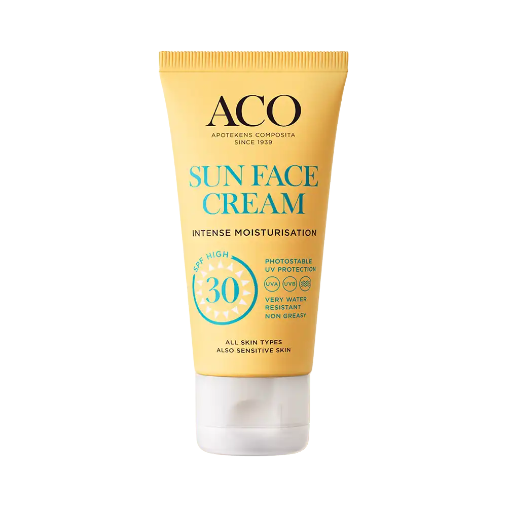 ACO Sun Face Cream SPF 30 - Solkräm för ansiktet med återfuktning 50 ml
