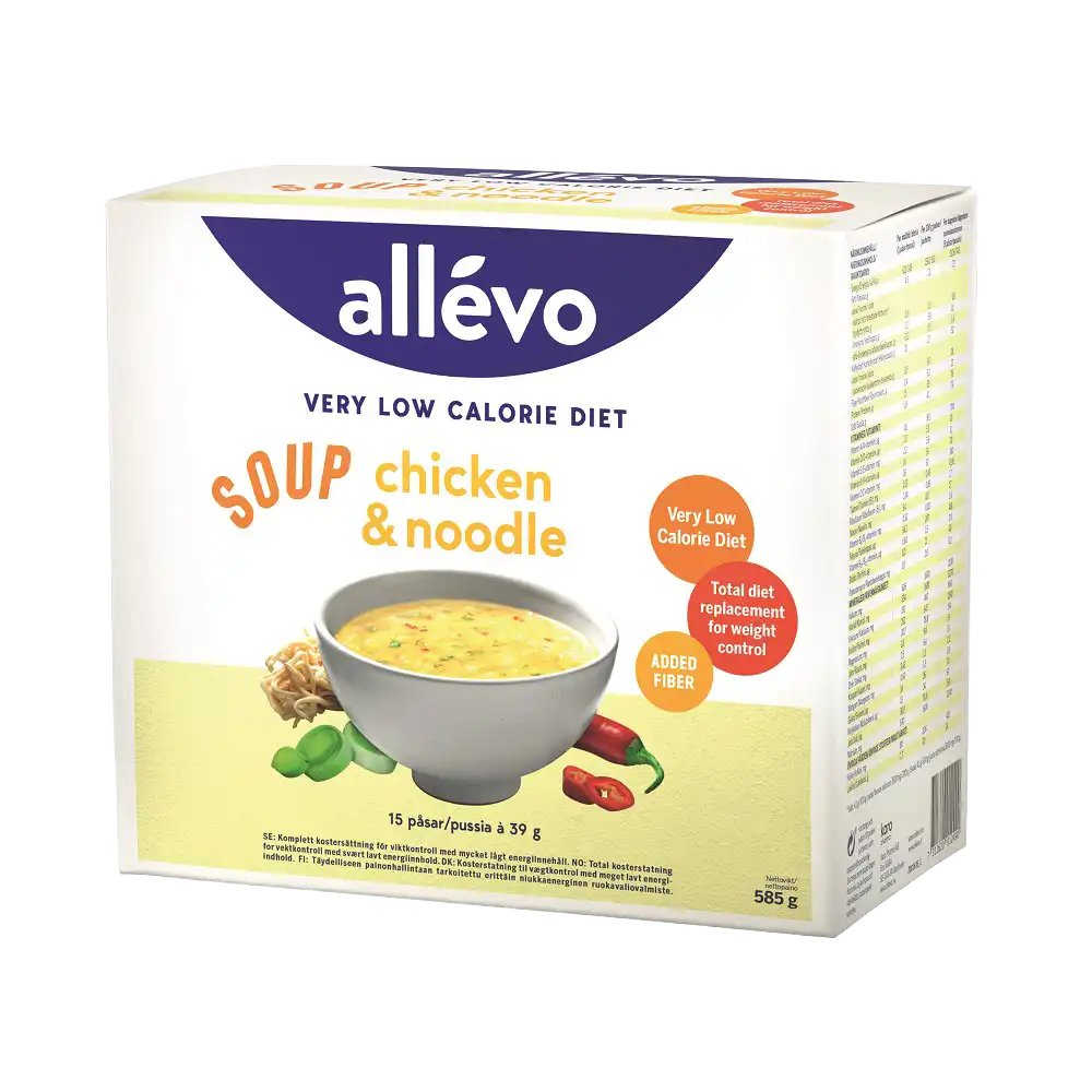 Allévo Soup Chicken & Noodle VLCD 15 påsar