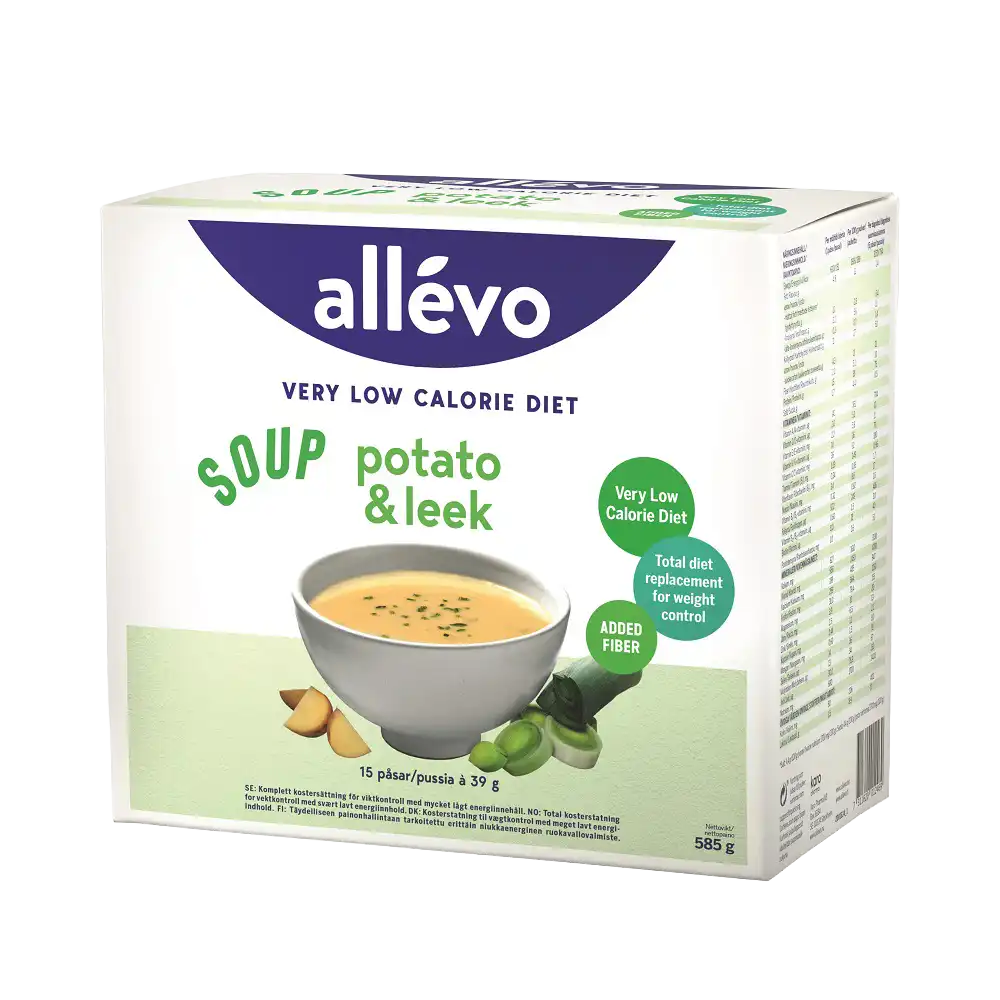 Allévo Soup Potato & Leek VLCD 15 påsar