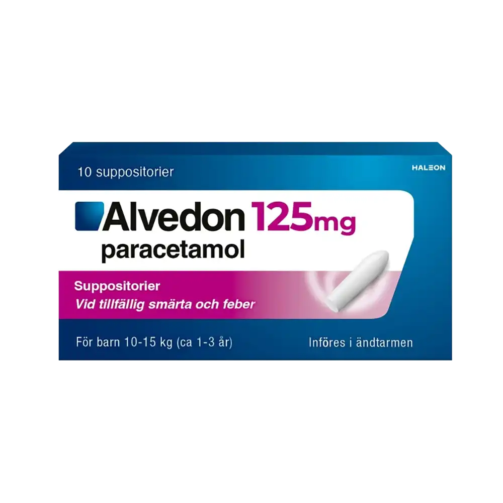 Alvedon 125 mg 10 suppositorier