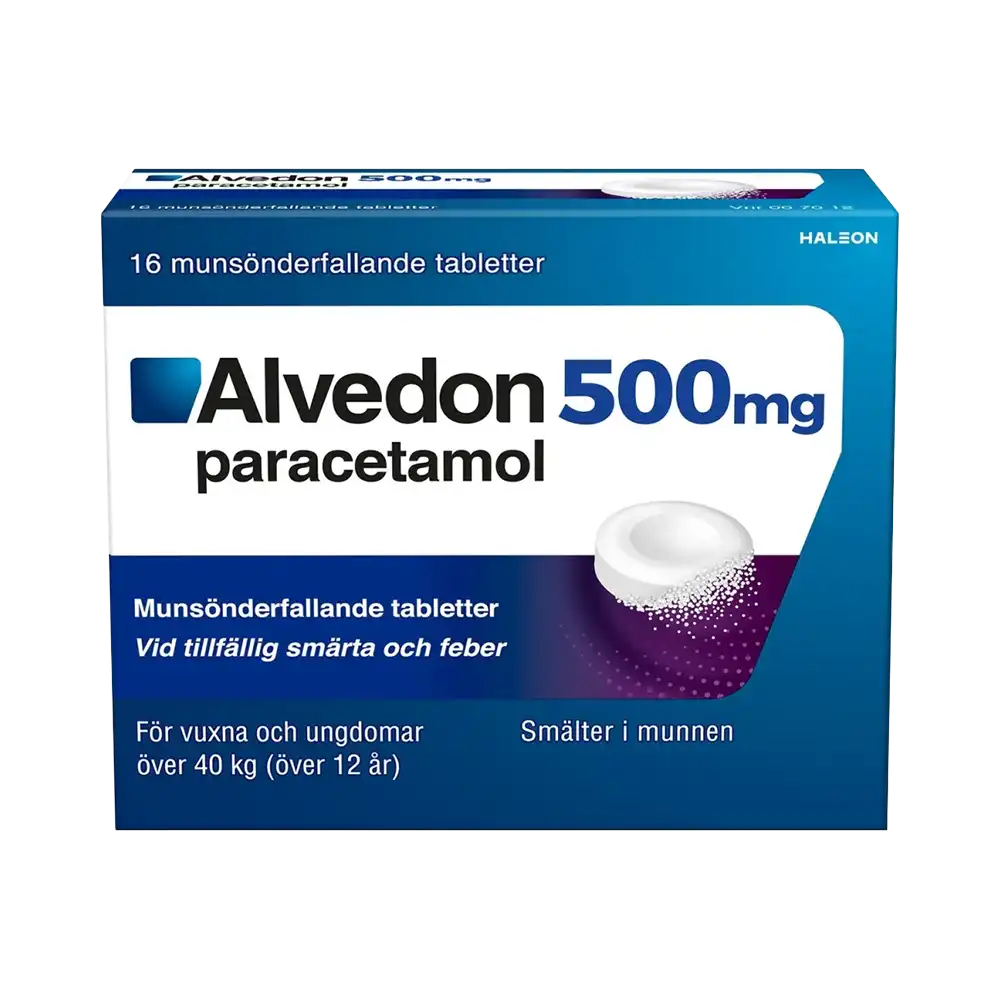Alvedon 500 mg 16 munsönderfallande tabletter
