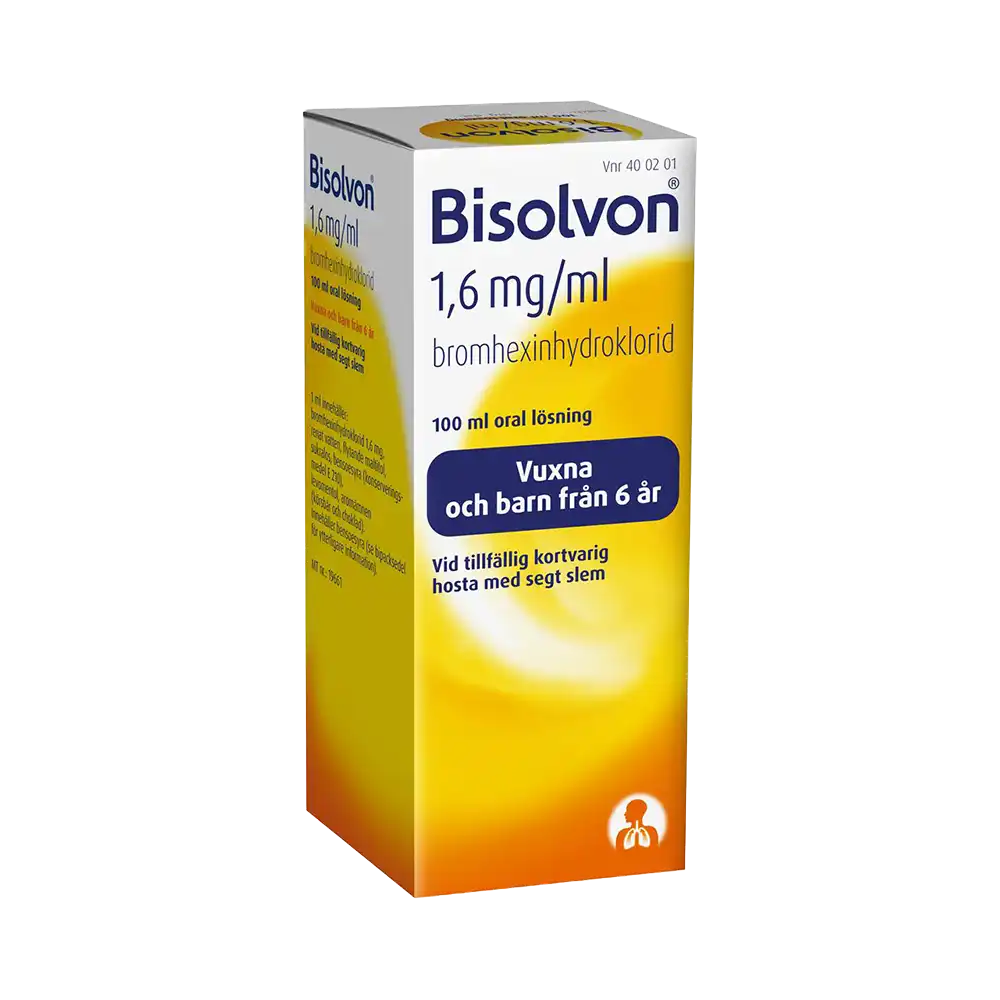 BISOLVON 1,6 mg/ml 100 ml oral lösning