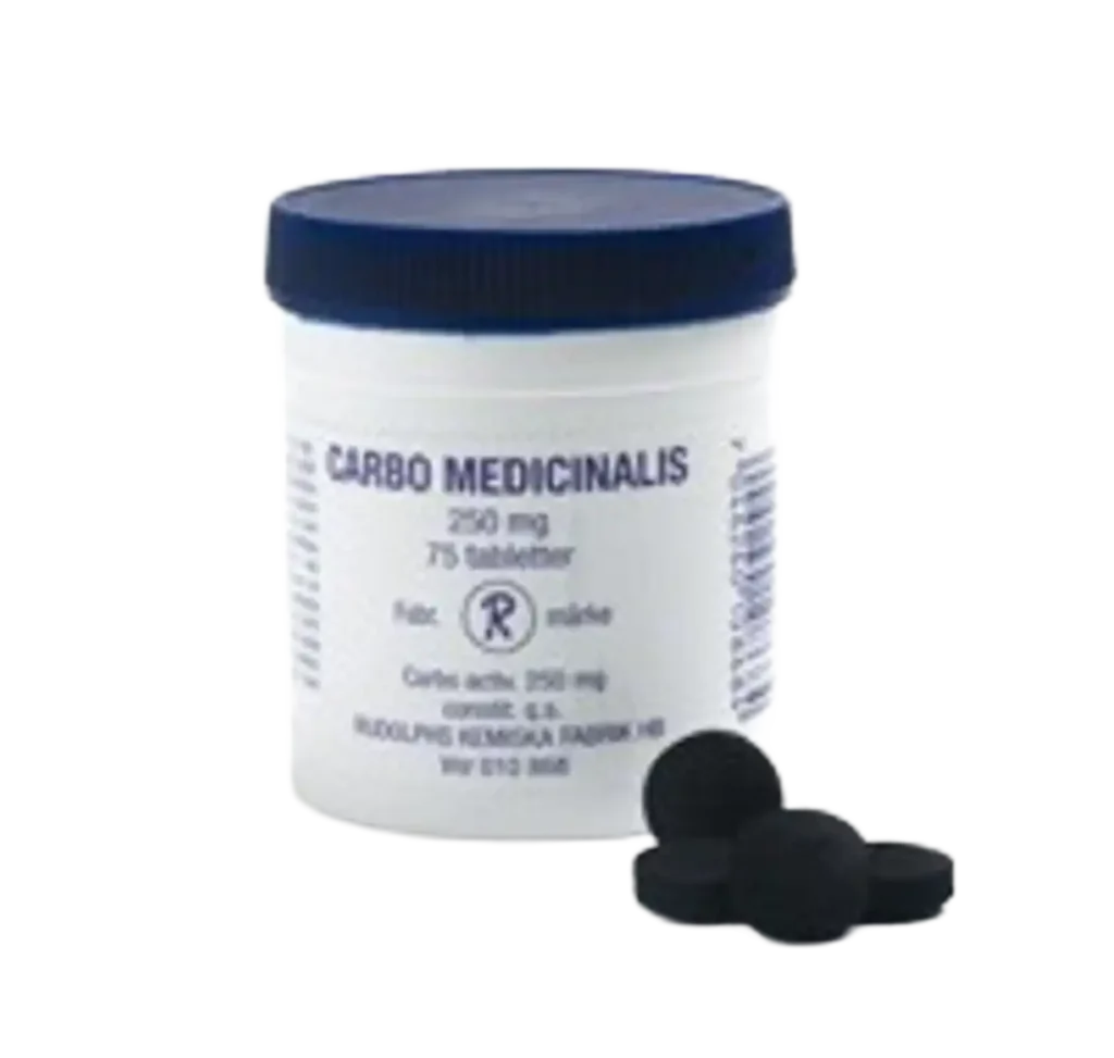 Carbo medicinalis 250 mg 75 tabletter