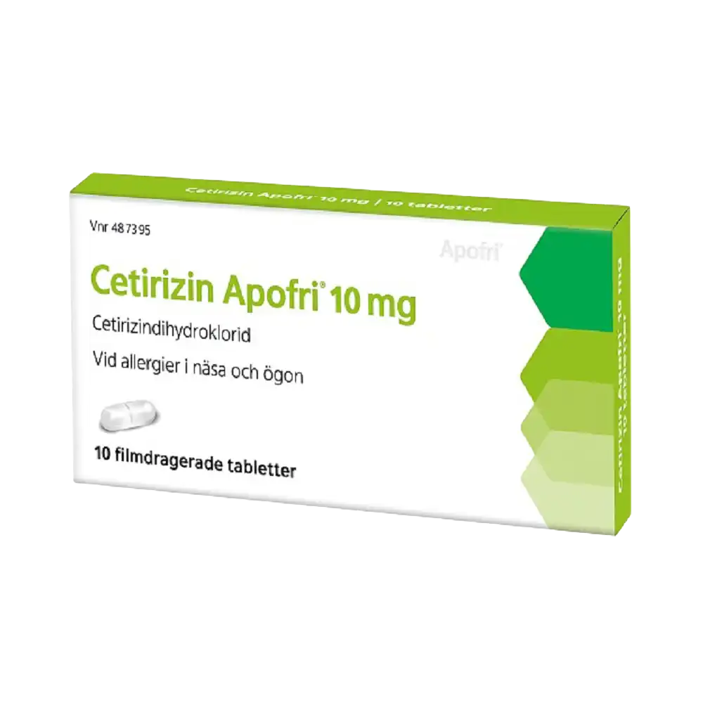 Cetirizin Apofri 10 mg 10 filmdragerade tabletter