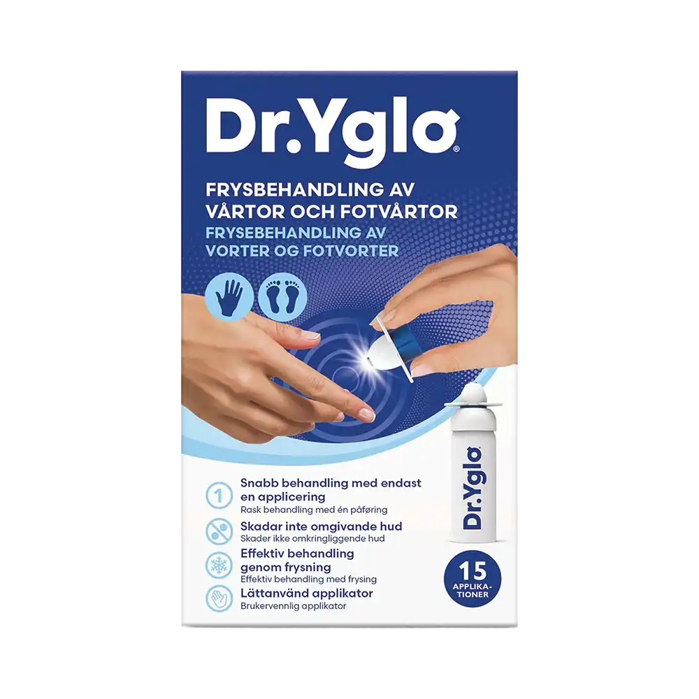 Dr. Yglo Frysbehandling av Vårtor och Fotvårtor