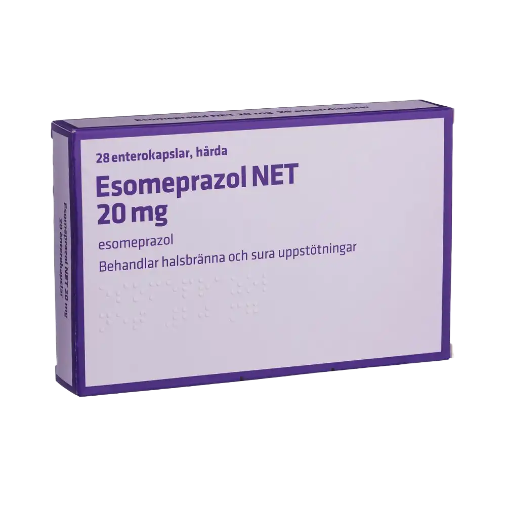 Esomeprazol NET 20 mg 28 enterokapslar hårda