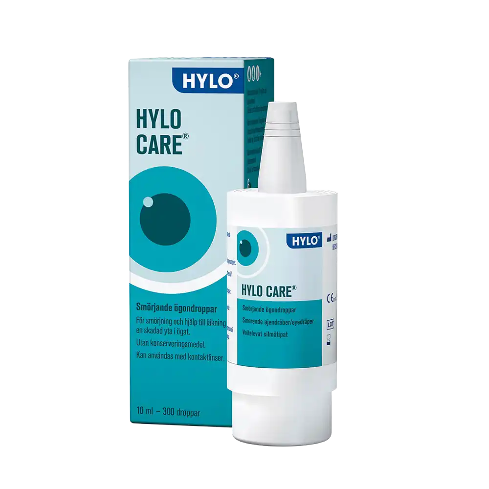 HYLO-CARE Smörjande ögondroppar 10 ml - 300 droppar