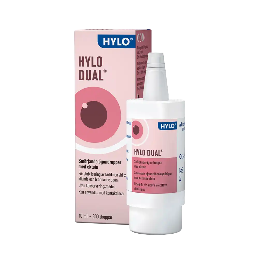 HYLO DUAL ögondroppar 10 ml - 300 droppar