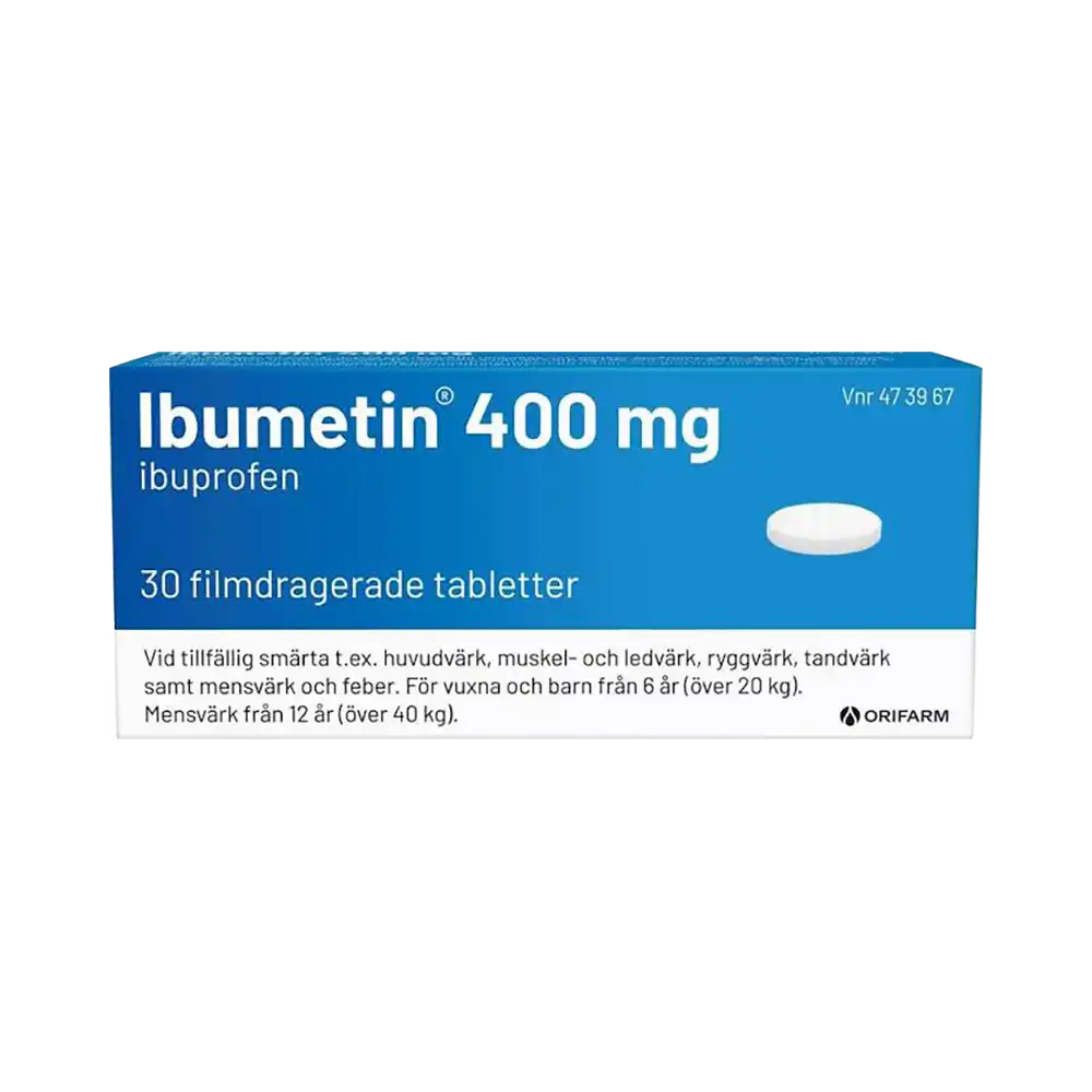 Ibumetin 400 mg 30 filmdragerade tabletter