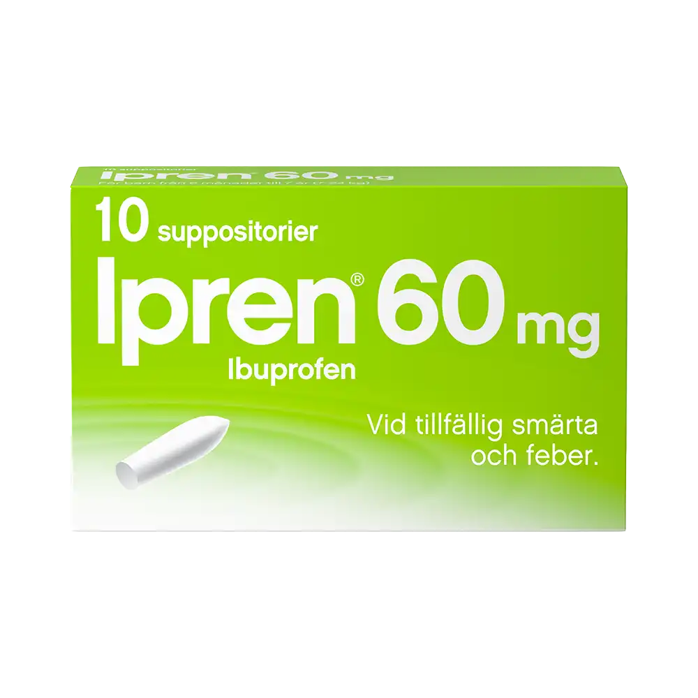 Ipren 60 mg Ibuprofen 10 suppositorier