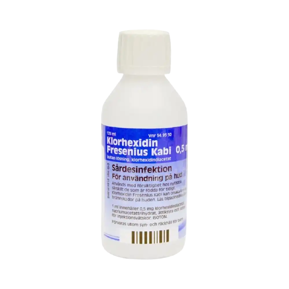 KLORHEXIDIN Fresenius Kabi kutan lösning 0,5 mg/ml 125 ml