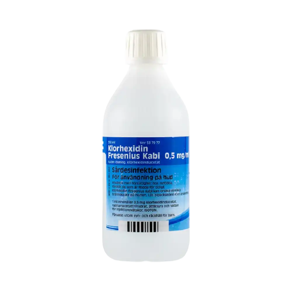 KLORHEXIDIN Fresenius Kabi kutan lösning 0,5 mg/ml 250 ml