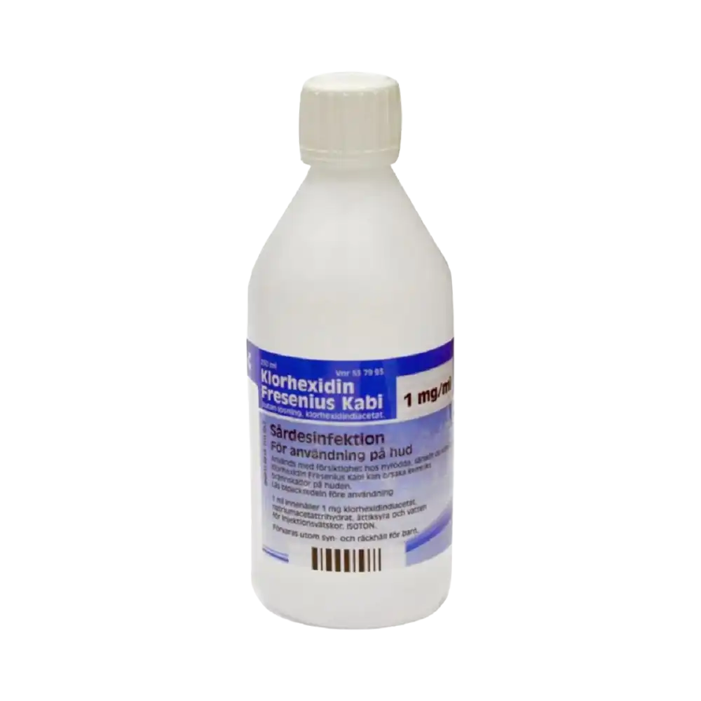 KLORHEXIDIN Fresenius Kabi kutan lösning 1 mg/ml 250 ml