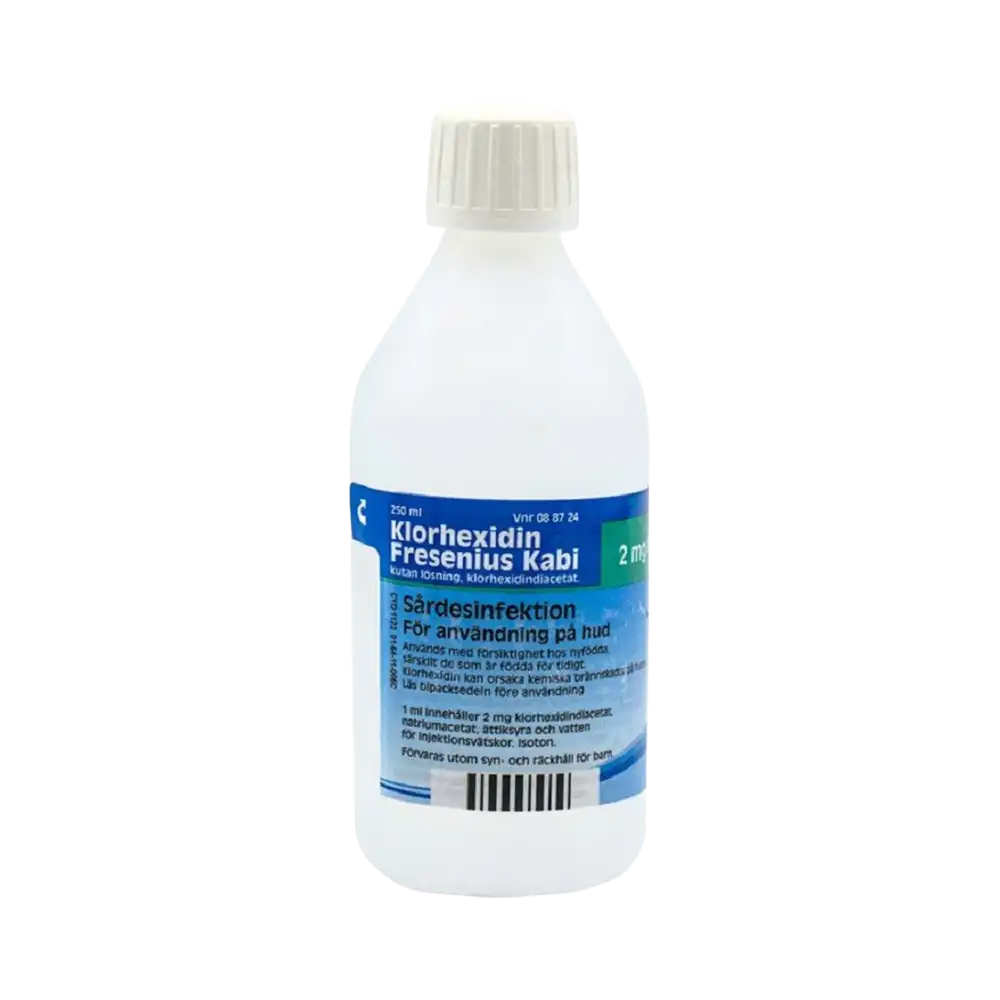 KLORHEXIDIN Fresenius Kabi kutan lösning 2 mg/ml 250 ml