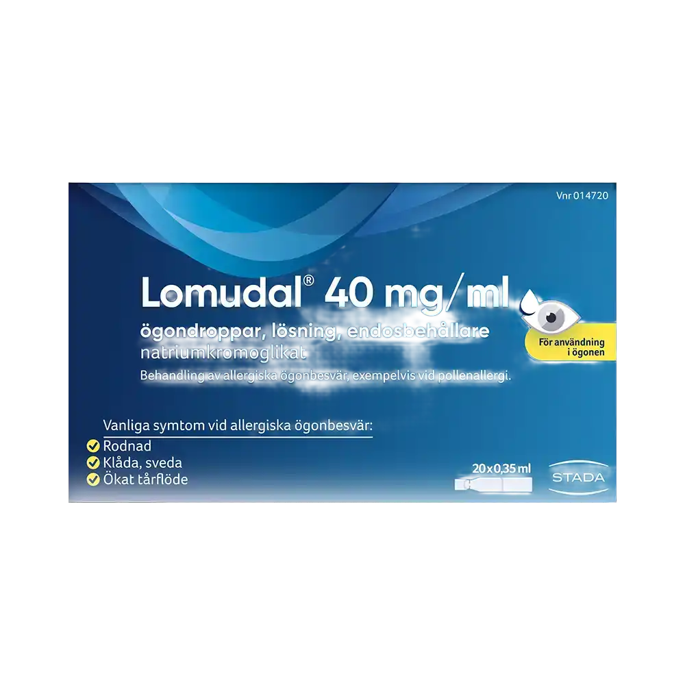 Lomudal 40 mg/ml Ögondroppar, lösning, endosbehållare 20 x 0,35 ml