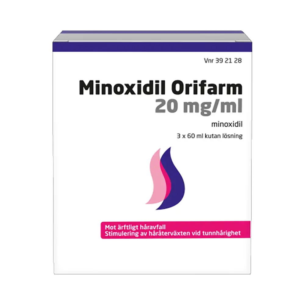 MINOXIDIL Orifarm 20 mg/ml 3 x 60 ml kutan lösning