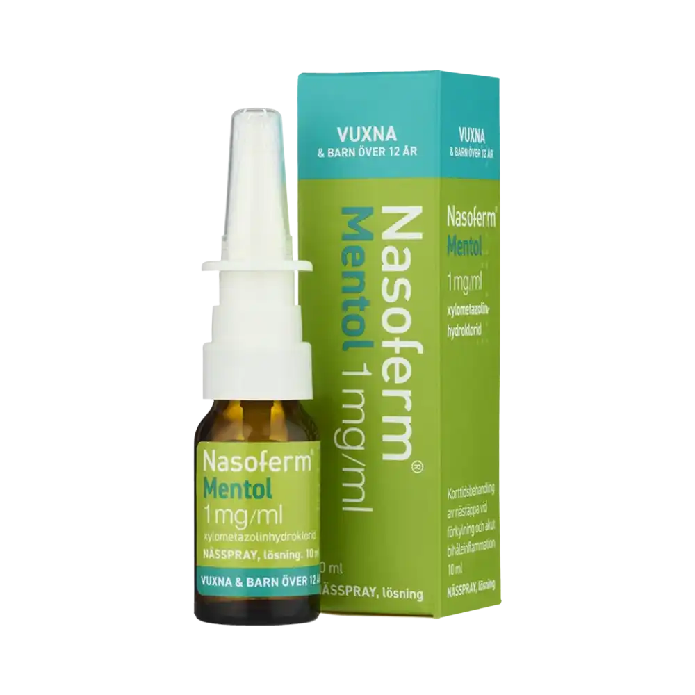 Nasoferm Mentol 1 mg/ml Nässpray, lösning 10 ml