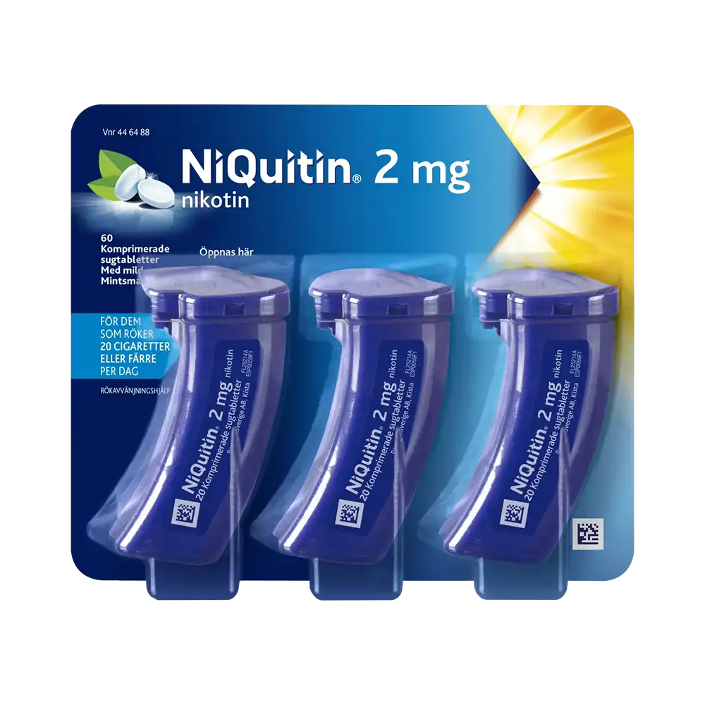 NiQuitin 2 mg nikotin 60 sugtabletter