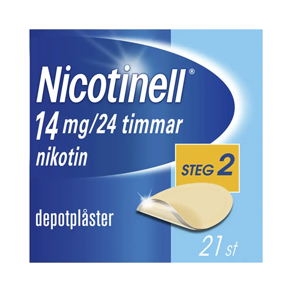 Nicotinell Depotplåster 14 mg / 24 timmar 21 st STEG 2