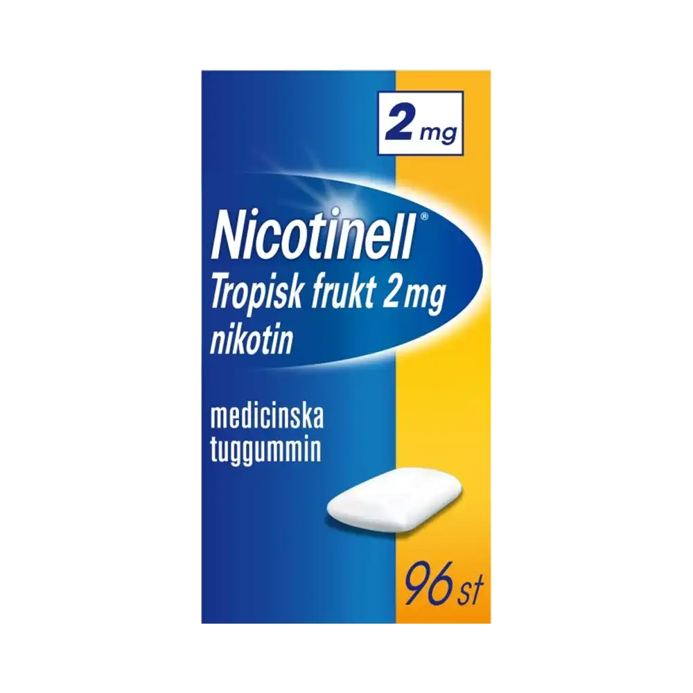 Nicotinell Tropisk frukt medicinska tuggummin 2 mg 96 st