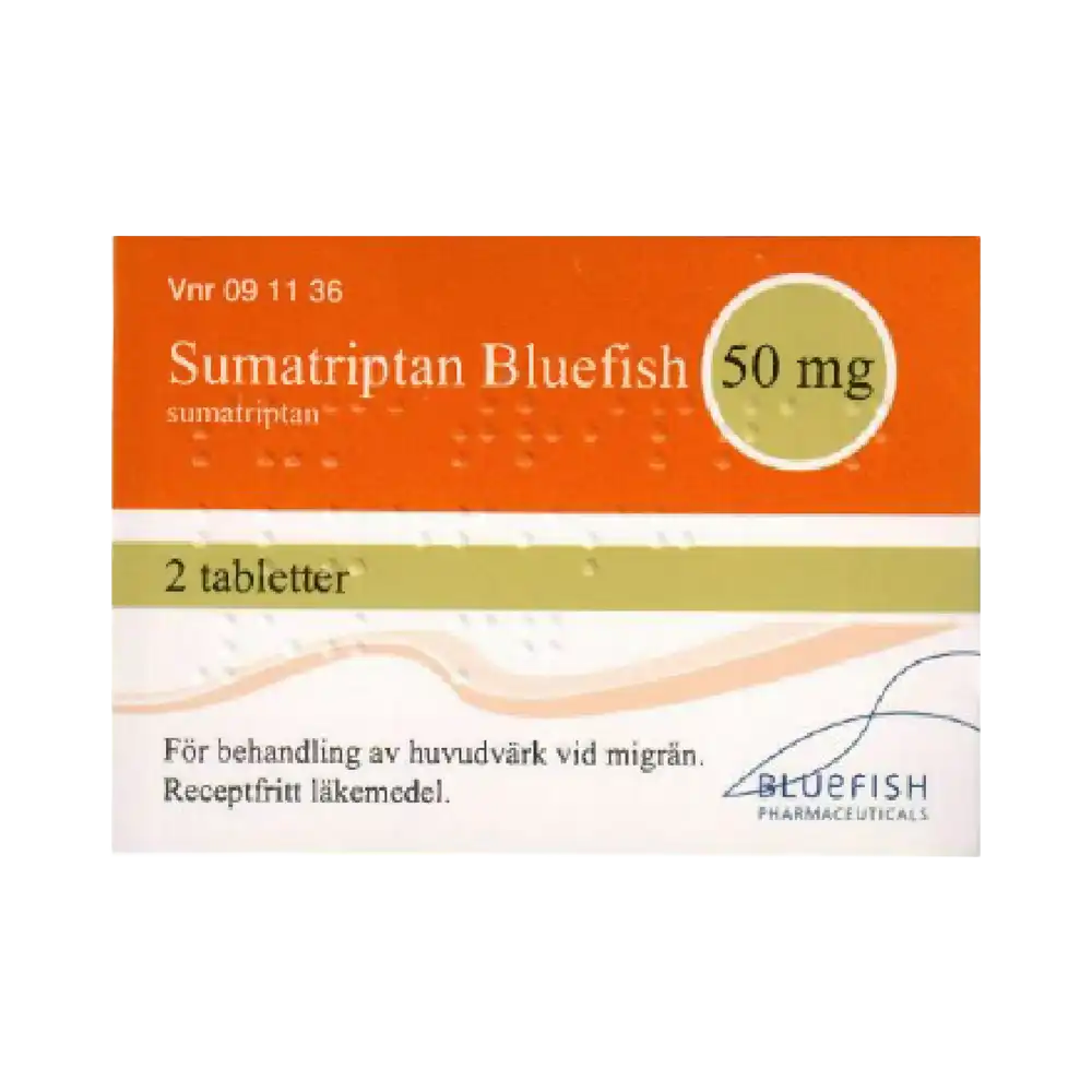 Sumatriptan BLUEFISH 50 mg 2 dragerade tabletter