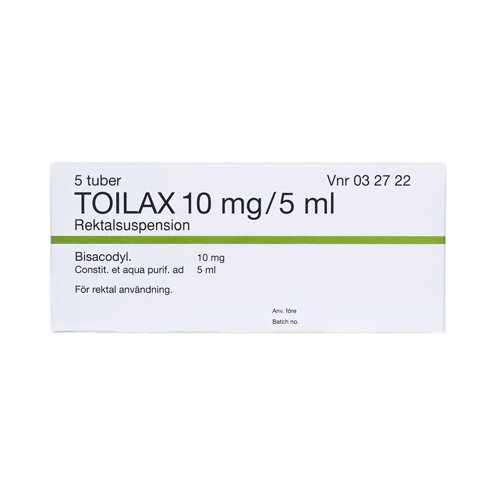TOILAX 10mg/5ml rektalsuspension 5 tuber