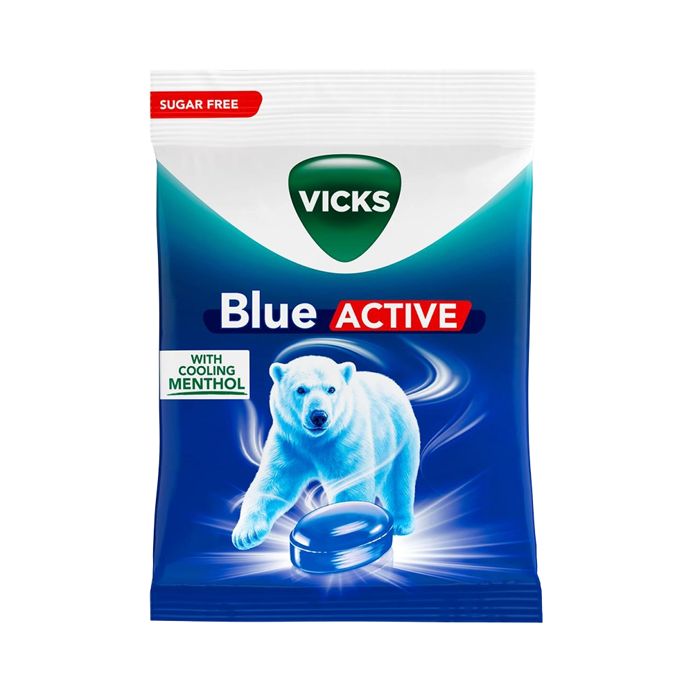 Vicks Blue Active Super Strong Sugar Free 72 g