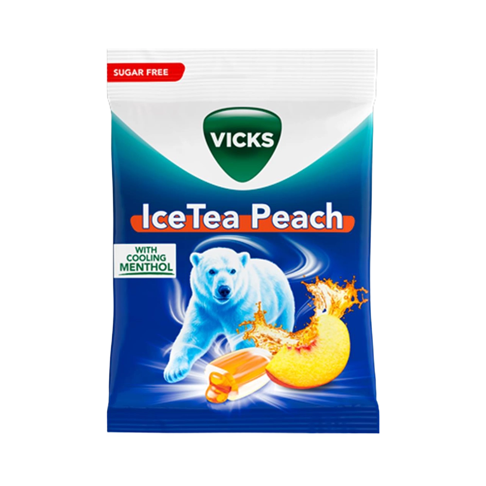Vicks Ice Tea Peach Sugar Free 72 g