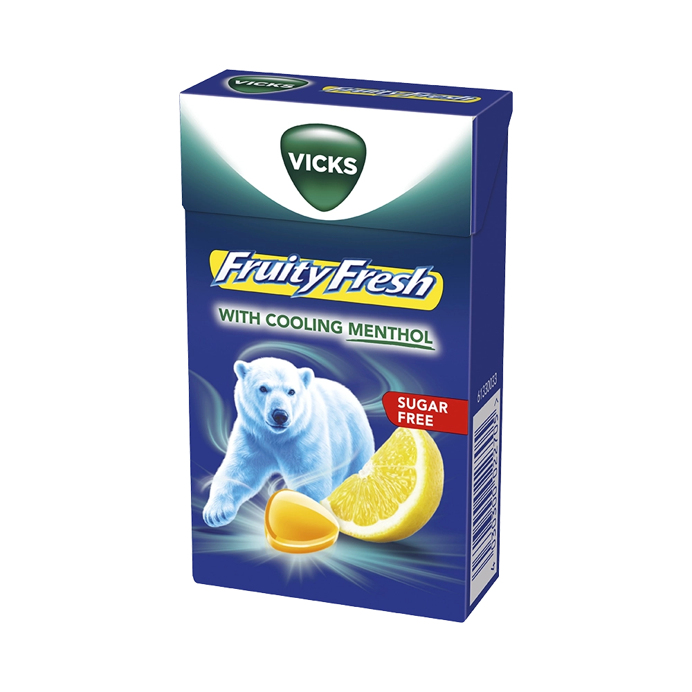 Vicks Lemon Box Sugar Free, 40 g
