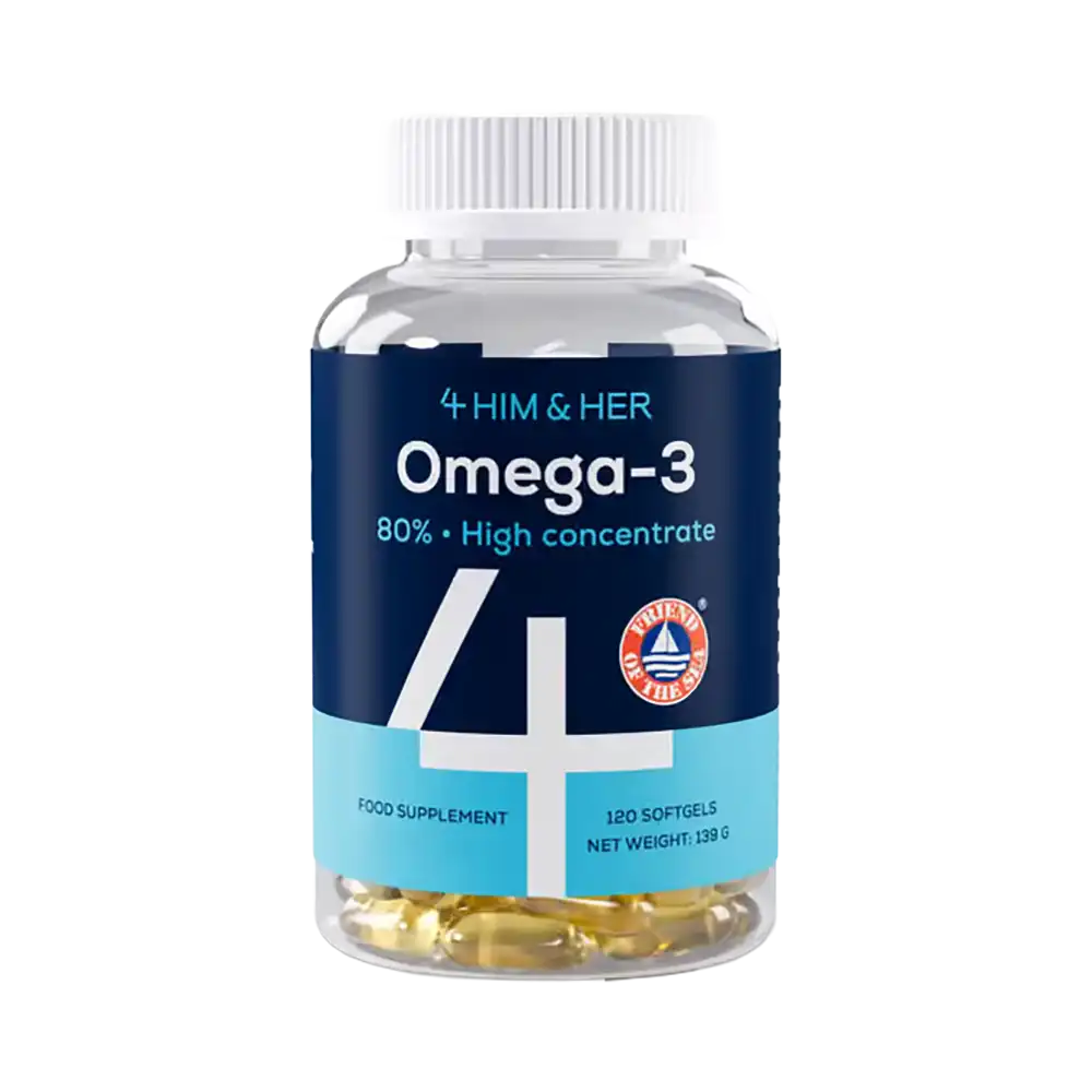 4 HIM & HER Omega 3 80% High concentrate 120 kapslar