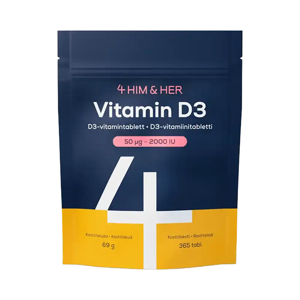 4 HIM & HER Vitamin D3 2000 IE 50ug 365 tabletter