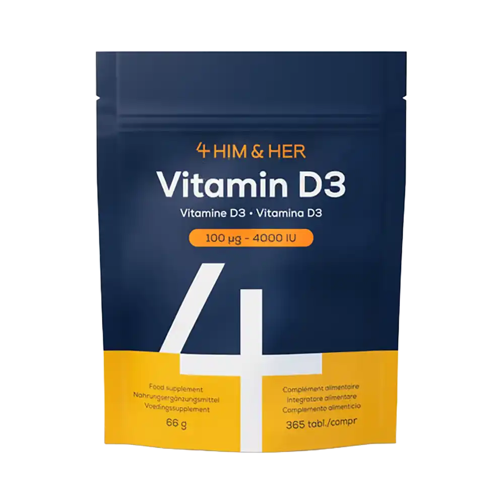 4 HIM & HER Vitamin D3 4000 IE 100ug 365 tabletter