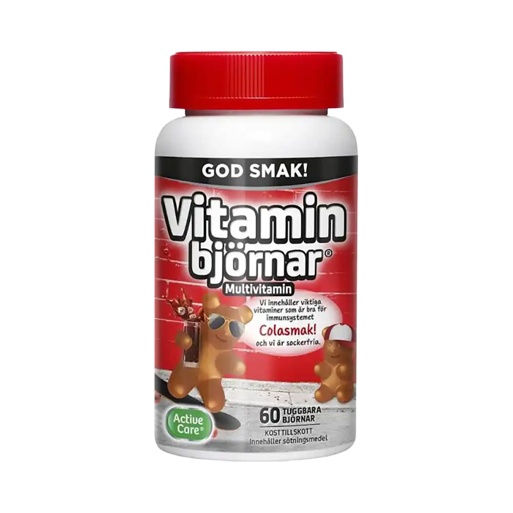 ACIVE CARE Vitamin björnar Multivitamin Colasmak 60 tuggbara Björnar
