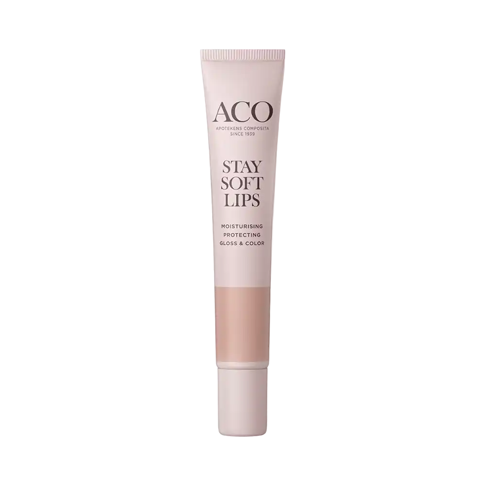 ACO Stay Soft Lips Caramel Nude- Återfuktande läppglans med lätt färg 12 ml