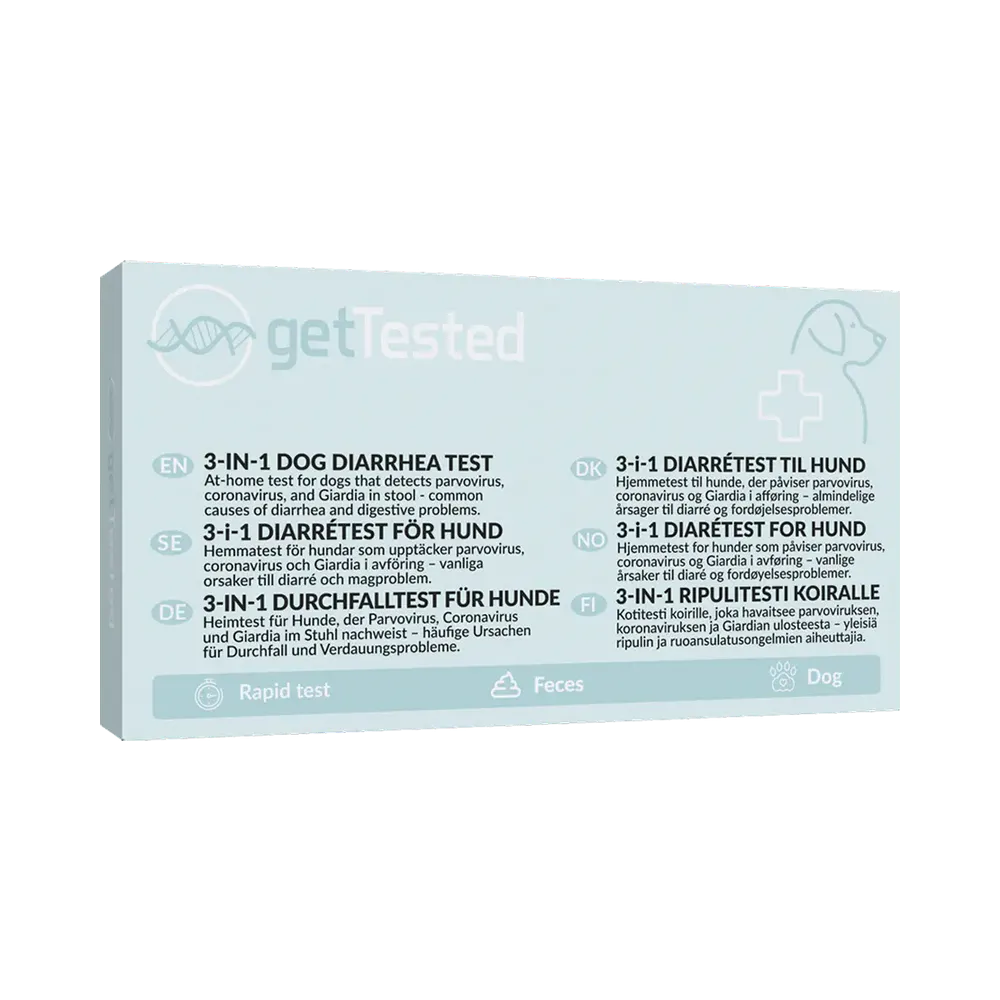 Get Tested Hund 3-i-1 diarrétest 1 st