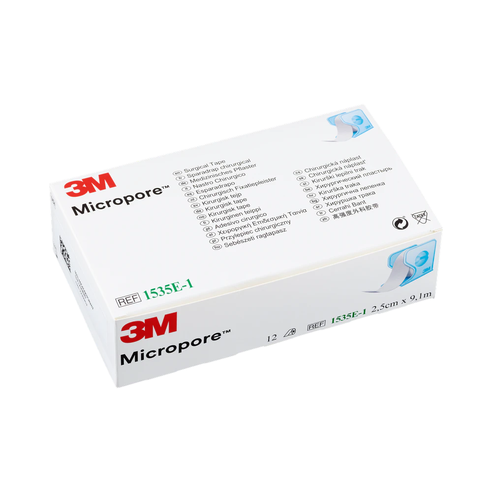 3M Micropore Vit Med Hållare kirurgtejp 2,5 cm x 9,1 m 12 st