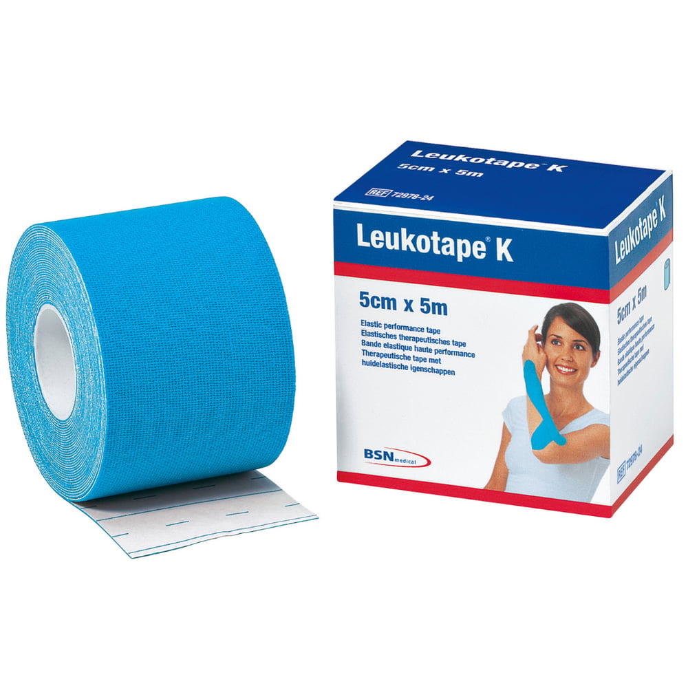 Leukotape K Elastic adhesive tape 5 cm x 5 m Blå