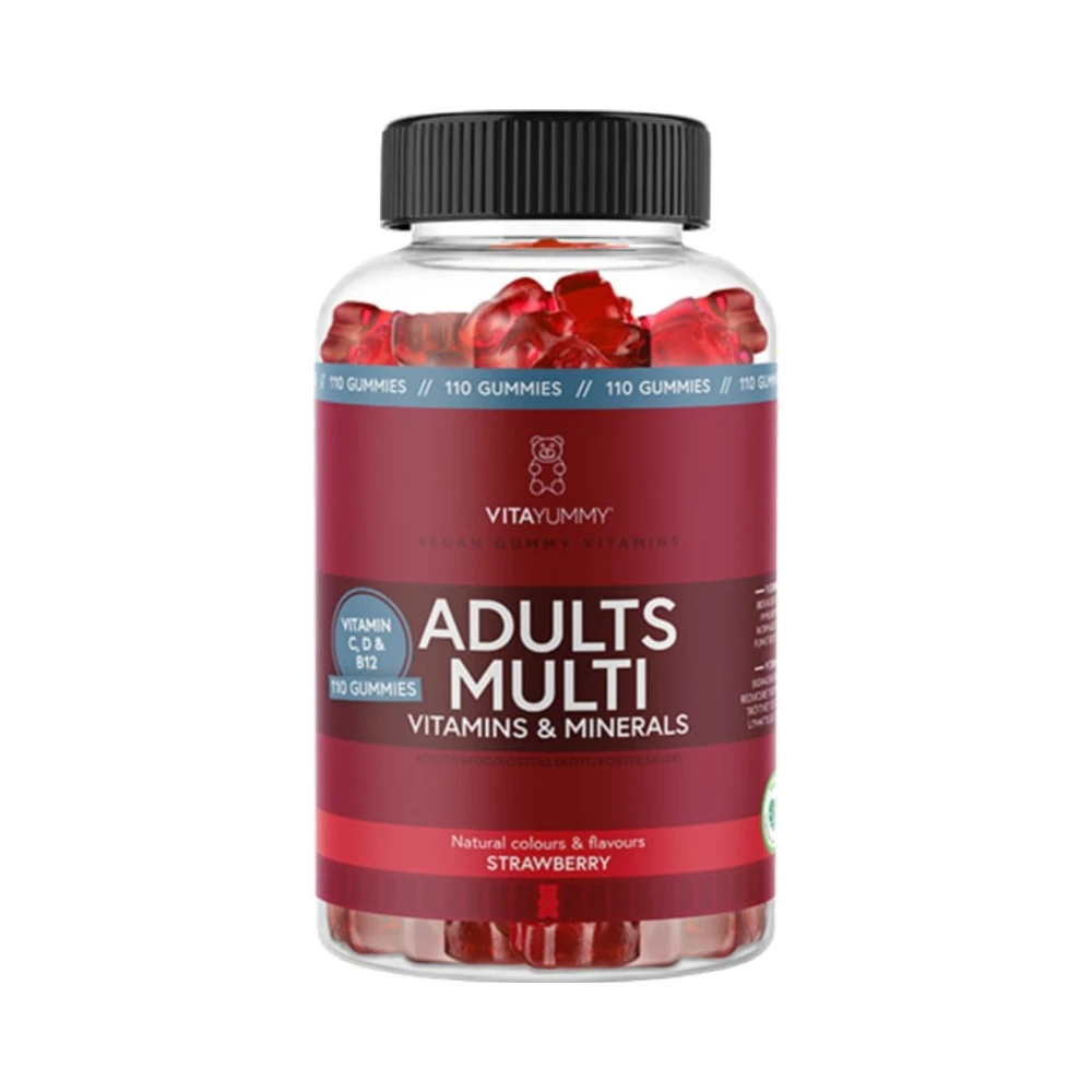 VitaYummy Multivitamin Vuxen Jordgubb gummies 110 st