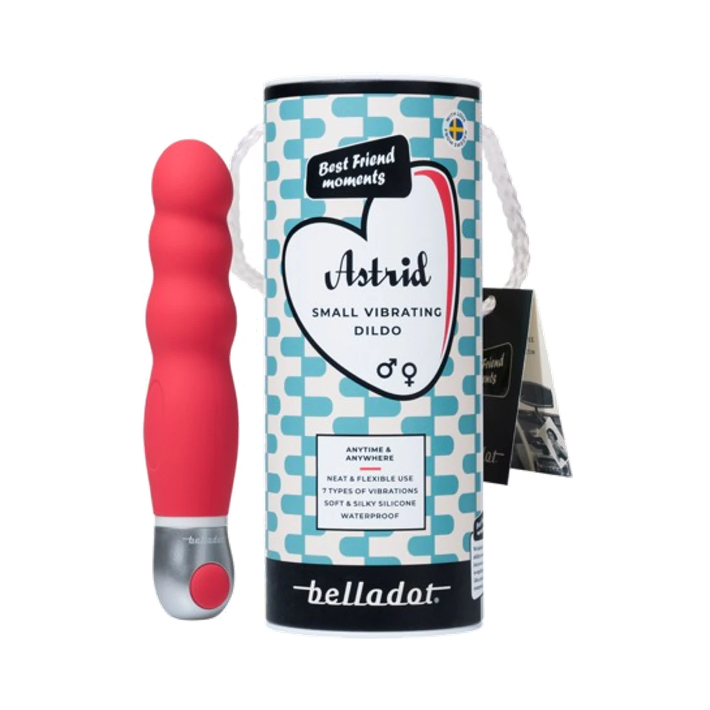 Belladot Astrid Small Red vibrerande dildo 125 mm