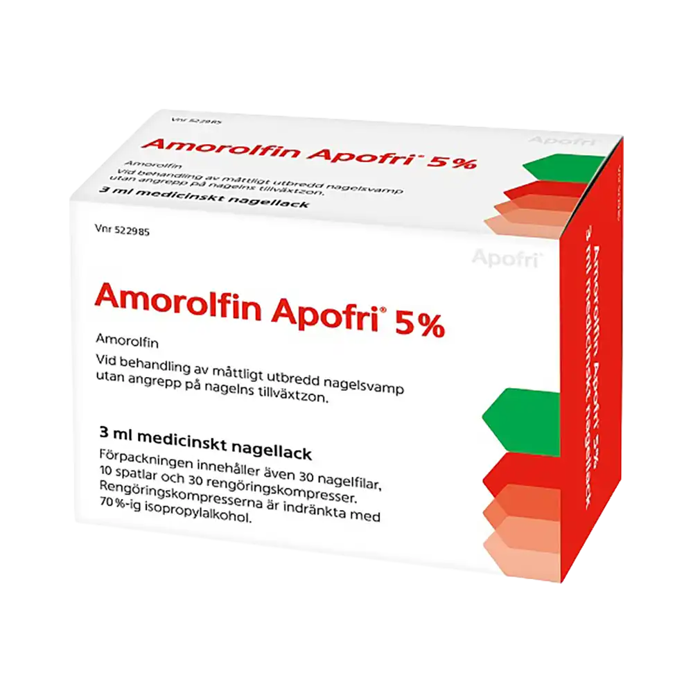 Amorolfin Apofri 5% amorolfin 3 ml medicinskt nagellack