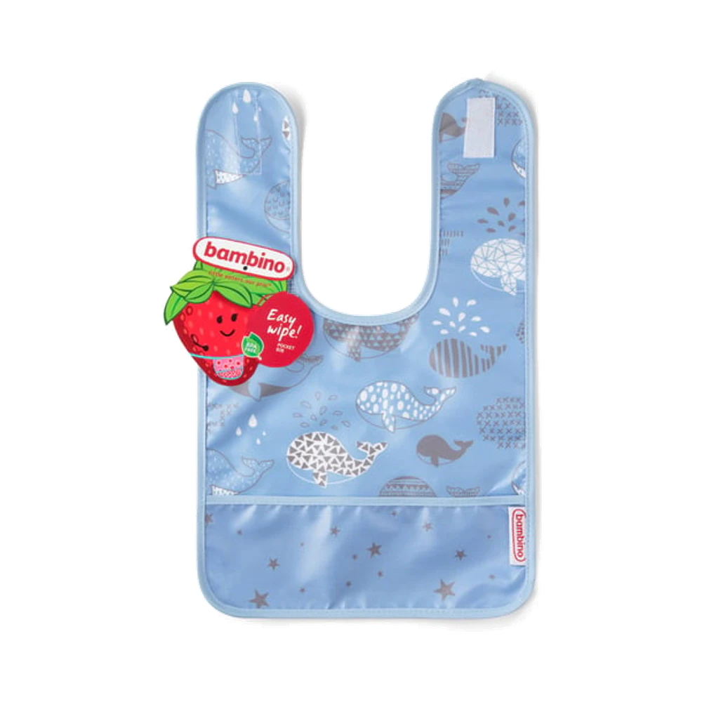 Bambino Easy Wipe Bib Blue haklapp 1 st