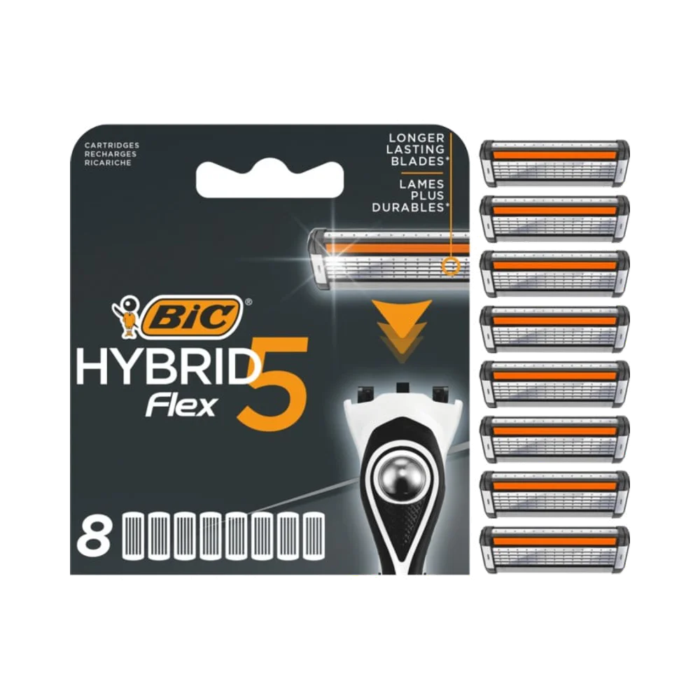 BIC Hybrid Flex 5 rakbladsrefill 8 st