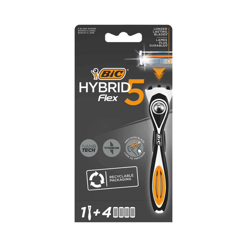 BIC Hybrid 5 Flex rakhyvel 1 st + rakblad 4 st