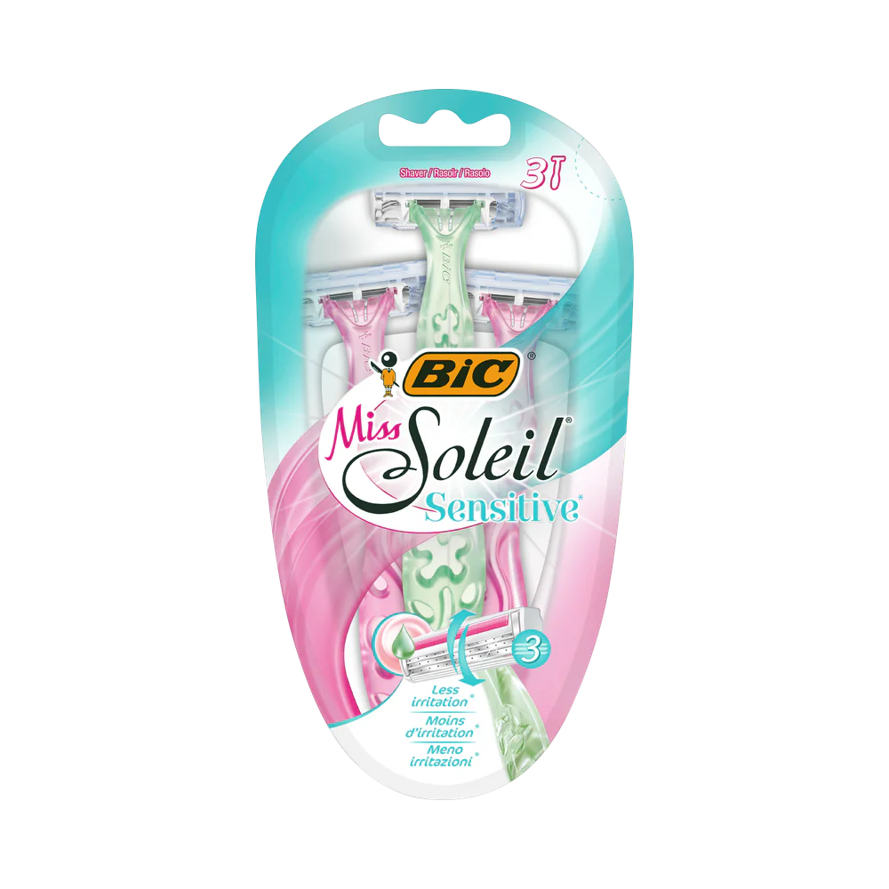 BIC Miss Soleil Sensitive för Kvinnor rakhyvlar 3 st