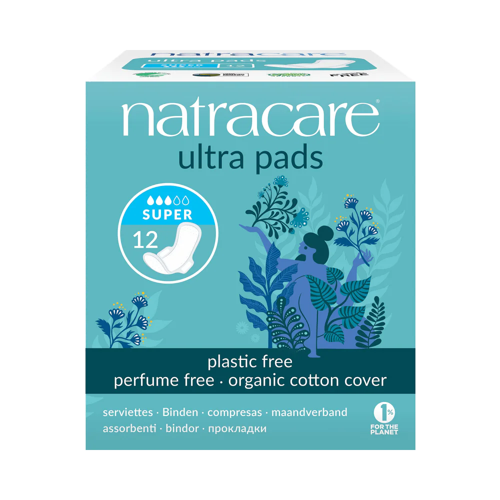 Natracare Ekologiska Ultra Super med vingar bindor 12 st