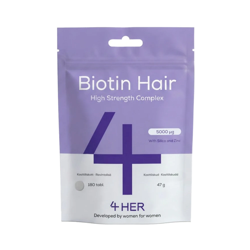 4him & Her 4 Her Biotin Hair – biotin, zink & kisel 5000 µg 180 tabletter