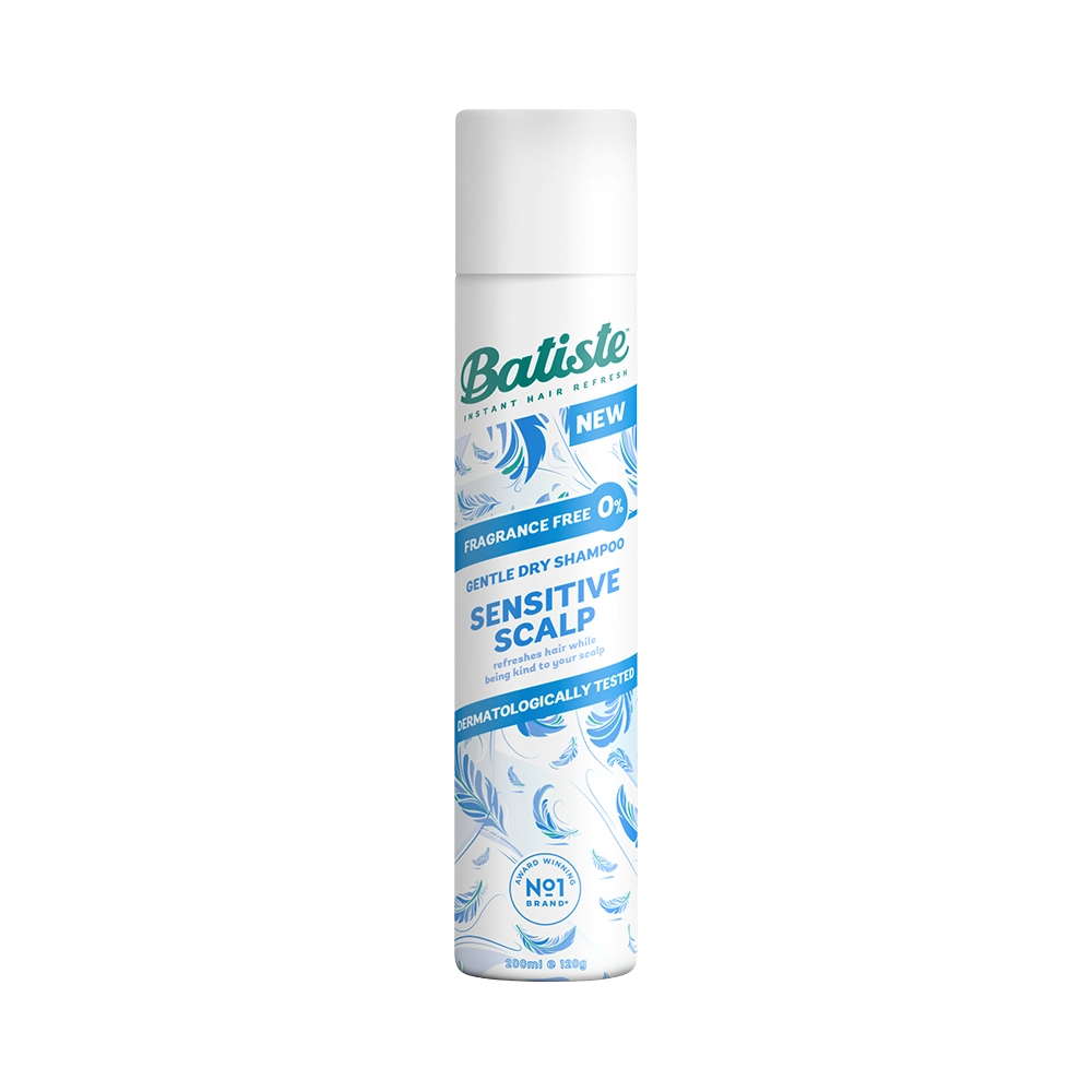 Batiste Gentle Dry Shampoo SENSITIVE SCALP Fragrance Free 200 ml