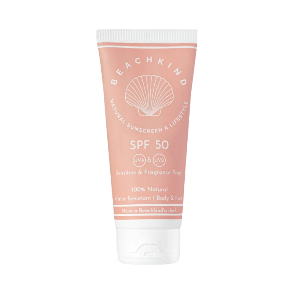 Beachkind Natural Sunscreen Sensitive Fragrance Free SPF50 solkräm 50 ml