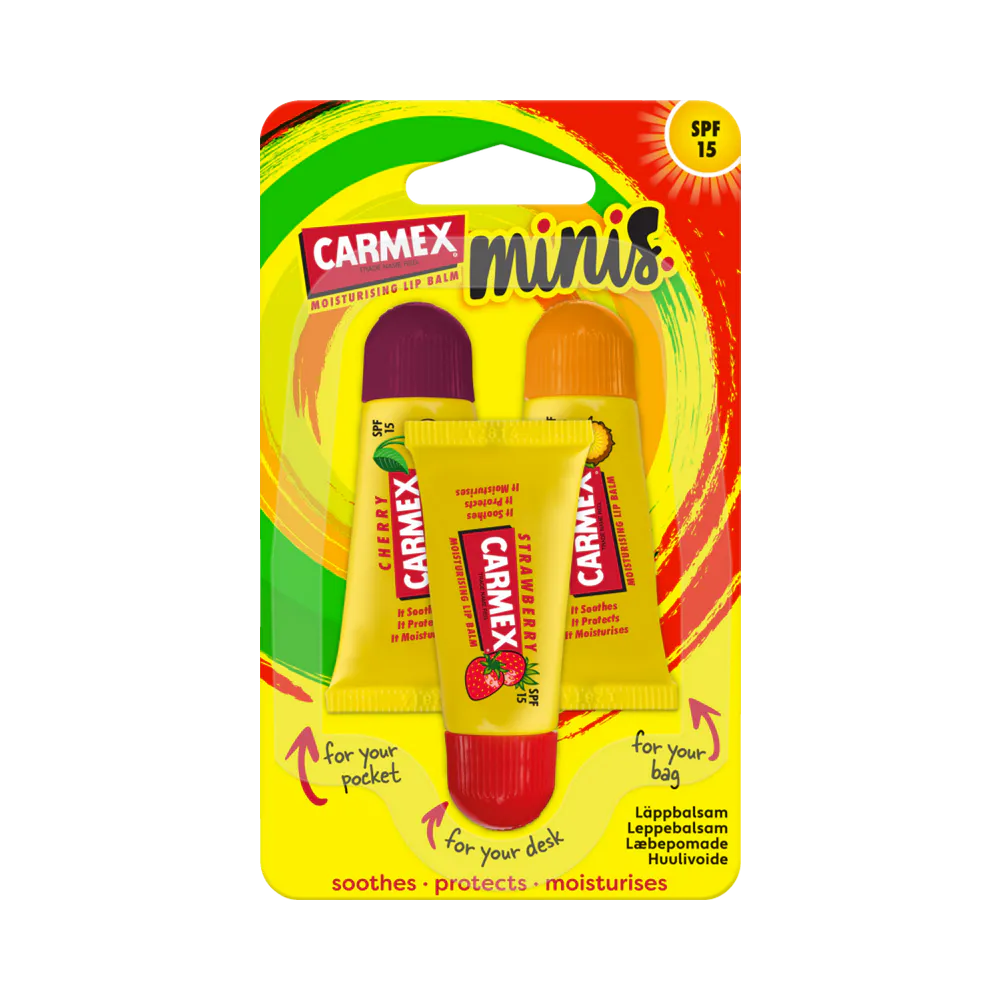 Carmex minis SPF 15 Tub Blister läppbalsam 3 st